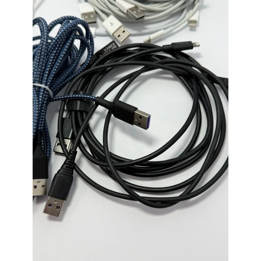 Lot of 14 8-pin USB charging/data cable